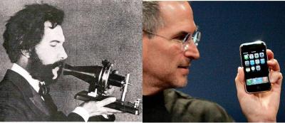 Evolución del teléfono - Graham Bell & Steve Jobs (FOTO)